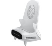 Cargador Inalámbrico 15W Mini Silla Portátil para Todos los Teléfonos Portátiles - Blanco