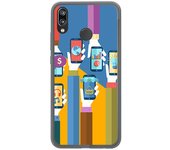 Tumundosmartphone Funda Gel Tpu para Huawei P20 Lite Diseño Apps Dibujos