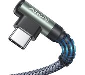 Cable de carga USB C de AINOPE, [paquete de 2, 2 m] Cable USB a USB C 3.1 A, tipo C, carga rápida, trenzado de nailon en ángulo recto para Samsung S21, S10, S9, Note 10, Huawei, Sony Xperia, Xiaomi y LG