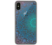 Tumundosmartphone Funda Gel Transparente para IPHONE X Diseño Mandala Dibujos