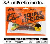 LINNHUE 10pcs/Pack Floating Fishing Needletail Baits 75mm 85mm Worm Soft Lures Reverse Thread Silicone Baits Wobblers Carp