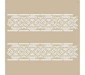 TODO-STENCIL Plantilla MYA Home Decor Cenefa 008 Medida 50x36cm Diseño 48x34cm, Stencil lavable, reutilizable, maleable y muy resiste, Ideal para decorar paredes, muebles, cojines, cortinas, etc