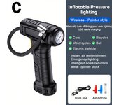 120W Handheld Air Compressor Wireless/Wired Inflatable Pump Portable Air Pump Tire Inflator Digital for Car Bicycle Balls