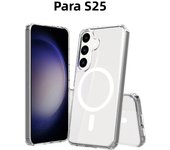 For Galaxy Wireless Magnetic Clear Case Samsung S25 S23 S21 Fe S24 Ultra S22 Plus Z Fold Flip 6 5 4 3 Magsafe Magnets Cover