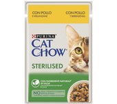 Cat Chow Esterilizado Pollo en Salsa Sobres para Gatos  Comida húmeda para gatos adultos esterilizados
