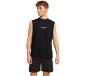 Camiseta de Tirantes Jack&Jones Printed Crew Neck para hombre en color negro
