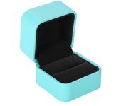 Caja de almacenamiento de joyas de cuero PU, caja de embalaje de accesorios de regalo de joyas (caja de anillos)