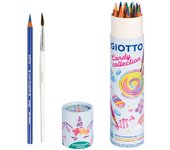 Giotto candy collection acquarell bote de 18 lapices de colores acuarelables hexagonales + pincel - colores surtidos