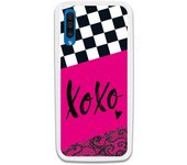 Funda compatible con Samsung Galaxy A70 - Diseño Xoxo fondo rosa