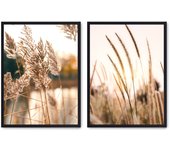 Set de 2 cuadros calidad premium con marco de madera - 30x40 cm o 50x70 cm - POSTER LAB