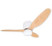 LED ATOMANT Ventilador de Techo con Luz LED de 20W y Aspas de Madera, Diámetro Ø107cm, Luz CCT Regulable 2100LM, Motor DC Silencioso y de Bajo Consumo, 6 Velocidades, Modo Verano/Invierno, Control desde el Móvil por APP y también con Mando a Distancia