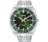 Lorus Reloj Hombre Hombre Automatico Doble Calendario Verde Acero 10 Atm