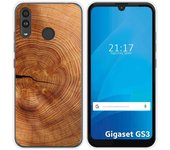 Funda Silicona para Gigaset GS3 diseño Madera 04 Dibujos