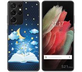 Tumundosmartphone Funda Gel Tpu para Samsung Galaxy S21 Ultra 5G diseño Libro Cuentos Dibujos