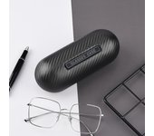 2024 New Carbon Fiber Material Sunglass Case Black Leather Men Eyewear Case Ladies Glass Holder Protect Case