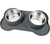 Compuestos y Perros 900 ml, Mascotas y Arce Inoxidable y Cuencos, y Perros Agua, y Antideslizante, Silicona y Silicona, y Comedero, Perros y Aptos, Perros Pequeños y Medianos, Negro