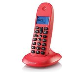 Telefono motorola c1001lb+ wireless inalambrico rojo