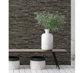 Muestra DIN A4 de Papel pintado vinílico lavable imitación muro de piedra pizarra con textura en relieve - Austin Stone 127674 de GAULAN