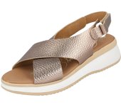 Shoes Sandalias Planas marca Oh! My Sandals para mujer en color metalizado