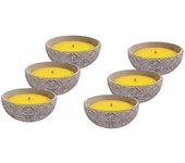 V3C TarroCem Rosa GM [G] – PANDAHOME Vela de Citronela – Protección Natural contra Mosquitos, Diseño Decorativo en Terracota/Bambú/Cristal, Ideal para Interior y Exterior