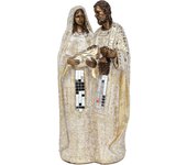 CAPRILO REGALOS & DECORACIÓN Figura Decorativa Religiosa Multicolor de Resina "Nacimiento ". Adornos y Esculturas. Belenes. Decoración Hogar. Regalos Originales. Navidad y Reyes.  13 x 11 x 38 cm.