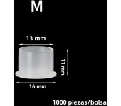 Mamba 1000pcs Tattoo Ink Caps S/M/L/XL Disposable Tattoo Ink Cups with Base Clear Plastic Pigment Permanent Makeup Container