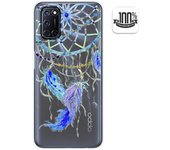 Tumundosmartphone Funda Gel Transparente para Oppo A52 / Oppo A72 diseño Plumas Dibujos