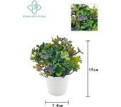Poenia Arte Floral - Hoja de Alheli Artificial en Maceta 2PCS - REF 630480 - Realista y Natural