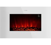 Cecotec Chimenea Eléctrica ReadyWarm 3590 Flames Connected White. 35" y 2000 W con control por Wi-Fi