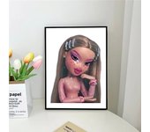 1pc B-Bratz Doll Self-adhesive Art Poster Waterproof Paper Sticker Coffee House Bar Room Wall Decor