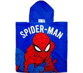 Poncho Toalla Infantil Spiderman 50x100 cm | Con Capucha, Microfibra Suave y Secado Rápido | Diseño Divertido para Niños | Ideal para Playa, Piscina o Ducha | Ligero, Compacto y Reutilizable