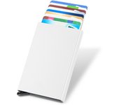 Slim Pop Up Wallet Minimalist Credit Card Holder For Men  Women RFID Blocking Mini Metal Case