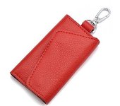 Genuine Leather Keychain Men Women Key Holder Organizer Pouch Cow Split Car Key Wallet Housekeeper Key Case Mini Card Bag