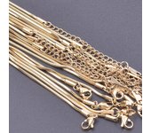 10pcs/Lot Gold Color Stainless Steel Chain 45cm Adjustable Necklace Width 1.2/1.5/1.6/2.2/2.5/3mm Men Women Jewelry Chain Bulk