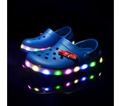 Summer Children Hole Sandals LED Lighted Flashing Light Shoes Boys Girls Beach Sandals Kids Breathable Fashion Sneakers