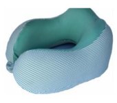 Almohada en forma de U de espuma viscoelástica para el cuello, con diseño de rayos ,cojín cervical portátil de viaje con botón. puede almacenar almohadas de coche y avión