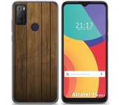 Tumundosmartphone Funda Gel Tpu para Alcatel 1S 2021 / 3L 2021 diseño Madera Dibujos