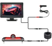 170° Wide Angle Car Brake Light Reverse Camera with 4.3-inch Car Monitor For Fiat Ducato Peugeot Boxer Citroen Jumper