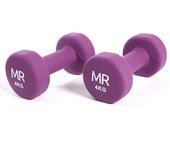 Rebecca Furniture Juego Pesas Gym Púrpura Fitness Fuerza Deporte Home 2x4 kg
