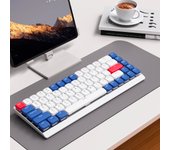 Teclado Mecánico Inalumbrico Tri-Mode Portátil Para Oficina Y Hogar Compatible Con Portátiles Tabletas PCs Iluminación Interruptor ABS de un solo color Rojo