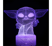 Anime Yoda Baby 3D Lamp LED Illusion Night Light Color Changing Lampara for Kids Bedroom Decor Nightlight Manga Groot Table lamp