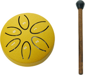 Tambor de Lingueta 3 Pulgadas y 6 Tonos Instrumento de Percussão Tambu Infantil com Baquetas Handpan Drum para Ioga/Meditação/Alivia o Stress