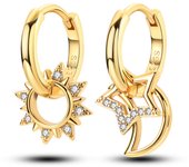 Pendientes de Ar de Plata de Ley 2023 100% para Mujer, Aretés de circuito cúbica de Gold Rose, joyería elegant para regalo de cumpleaños, 925