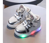 Children Luminous Shoes Boys Girls Hello Kitty Shoes Flashing Lights Fashion Sneakers Toddler Little Kid LED Sneakers