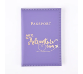 2024 New PU Leather Travel Passport Cover Heart Letter Print Women Passport Holder Case for Men Travel Document Credit Card Case