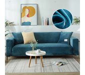 Velvet Fabric Sofa Covers for Living Room Grey Color  Stretch Solid Color Couch Covers Set Armchair Cover Cushion Cover 1PC