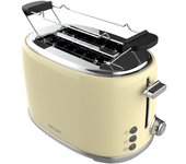 Cecotec Tostadora Vertical Toast&Taste 1000 Retro Double Beige. 980 W, 2 Rebanadas