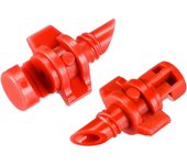 Micro rociador de chorro de ventilador, 360 grados de refracción atomizado goteo hidropónico jardín riego, 20 piezas (rojo)