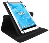 FUNDA PARA TABLET UNIVERSAL 3GO NEGRA 10.1"/25.6CM - SOPORTE ROTATORIO - CIERRE ELASTICO
