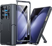 For Samsung Galaxy Z Fold 5 Sliding Camera Cover Multifunctional Hinge Stand Armored Phone Case Full Coverage Protective Case